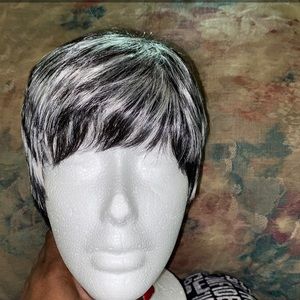 Human Hair Blend Wig